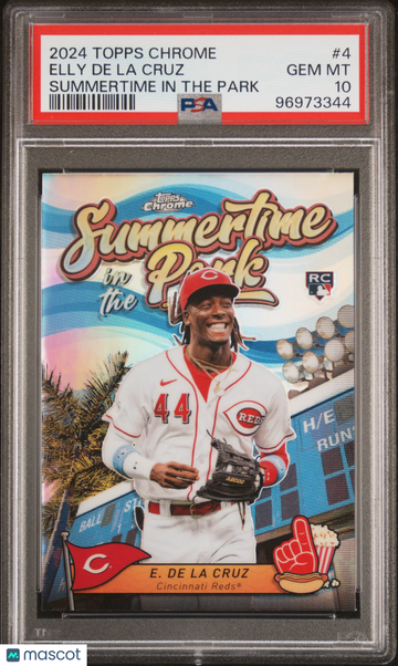 2024 Topps Chrome Summertime In The Park Elly De La Cruz #4 PSA 10