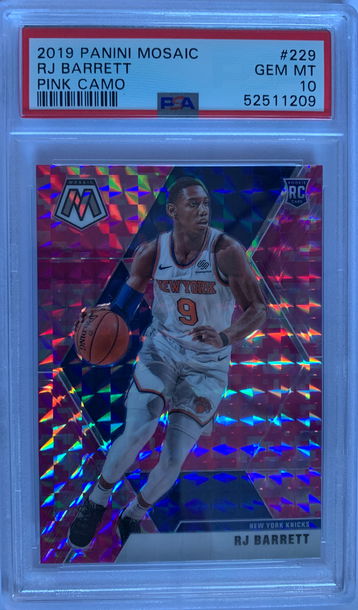 2019 Panini Mosaic RJ Barrett Pink Camo PSA 10