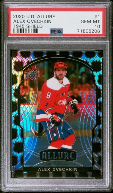 2020-21 UD Allure 1945 Shield /45 #1 Alex Ovechkin PSA 10