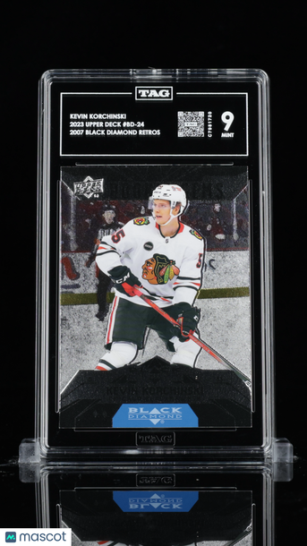 2023 Upper Deck Black Diamond Retros Kevin Korchinski #BD-24 Rookie TAG 9