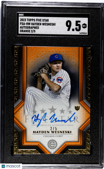 2023 Topps Five Star Hayden Wesneski #FSA-HW Orange /5 SGC 9.5