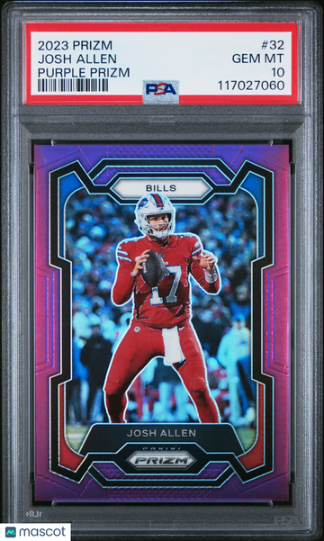 2023 Panini Prizm Josh Allen #32 Purple PSA 10