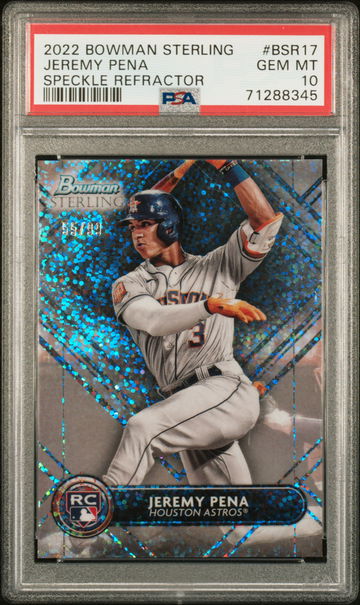2022 Bowman Sterling Rookies Speckle Refractor Jeremy Pena #BSR17 /99 PSA 10