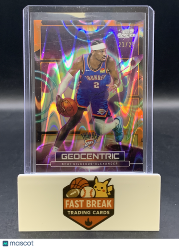 2026 2025-26 Topps Cosmic Chrome Geocentric Shai Gilgeous-Alexander #GE-3 Orange RayWave /25 SSP