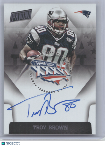2015 Panini Super Bowl Autograph Troy Brown #SBXXXVI-TBR