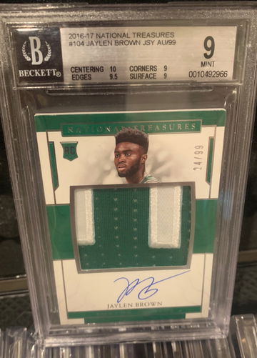 jaylen brown national treasures auto 