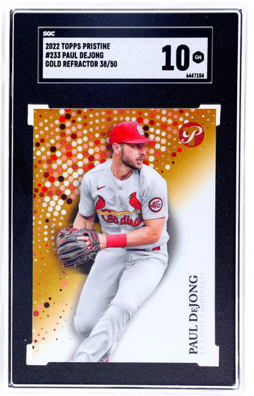 2022 Topps Pristine Paul DeJong #233 Gold Refractor 38/50 SGC 10
