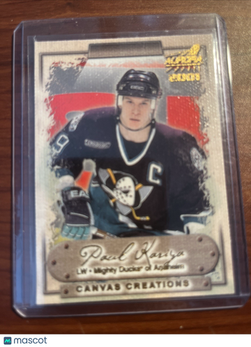 2001 Pacific Aurora Canvas Creations Paul Kariya Pavel Bure #1 Insert