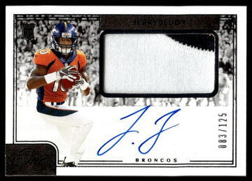 2020 Panini One Jerry Jeudy #8 RC Patch Auto /125