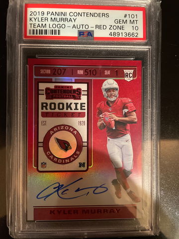 2019 Kyler Murray Contenders Running Red Zone Psa 10 pop 6 