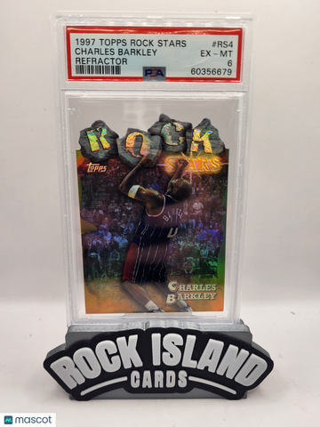 1997 Topps Rock Stars Charles Barkley #RS4 Refractor PSA 6