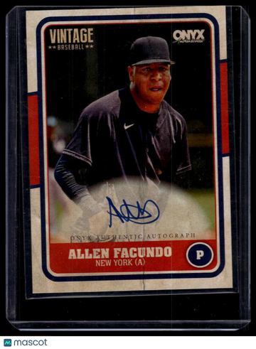 2025 Onyx Vintage Allen Facundo #VAALFA Autographs AU
