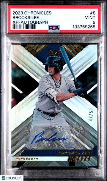 2023 Panini Chronicles XR Brooks Lee #8 Autograph /50 PSA 9