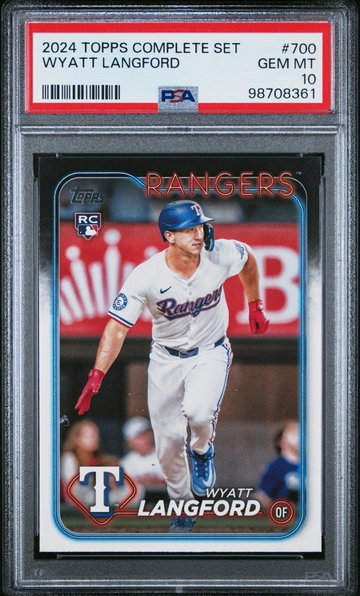 2024 Topps Complete Set Wyatt Langford #700 PSA 10