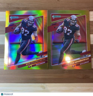 2021 Donruss Rob Gronkowski Premium Stock Gold Press Proof (2x) #104 Future HOF
