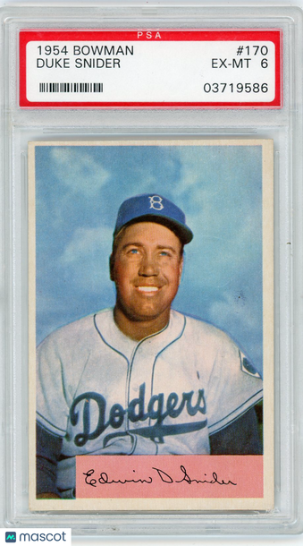 1954 Bowman Duke Snider #170 PSA 6