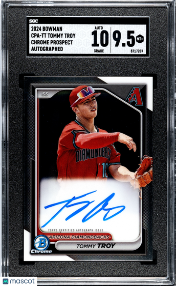 2024 Bowman Tommy Troy #CPA-TT Chrome Prospect Autograph Rookie SGC 9.5 Auto 10