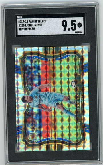 Lionel Messi 2017 Select Field Level Silver Prizm Checkerboard #255 SGC 9.5 MINT