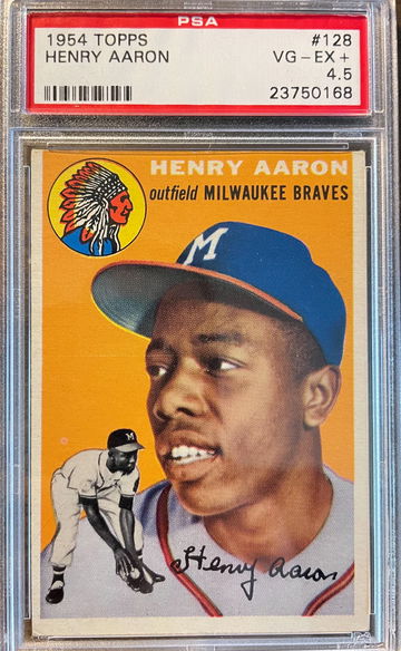 1954 Topps Hank Aaron RC PSA 4.5, Great Color and Centering