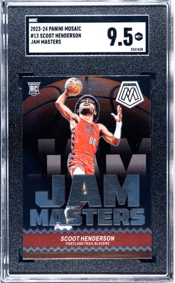 2023-24 Panini Mosaic #13 Scoot Henderson Jam Masters SGC 9.5