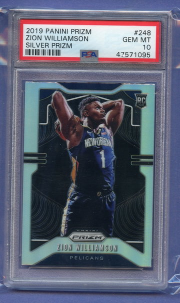 ZION WILLIAMSON 2019  Prizm Silver 248 PSA 10