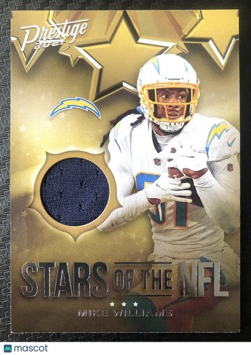 2021 Mike Williams Prestige Stars of the NFL PATCH #SN-MW Los Angeles Chargers