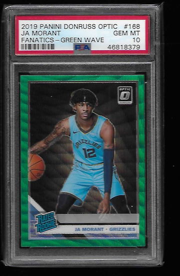 2019 Donruss Optic Ja Morant Fanactics Green Wave