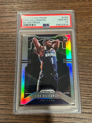 PSA 10 Panini Prizm Zion Williamson Silver Prizm Rookie #248