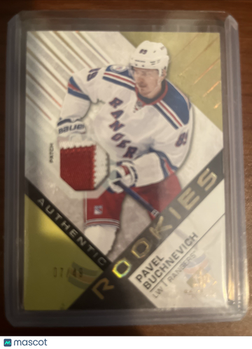 2016-17 SP Game Used Pavel Buchnevich #187 Gold Spectrum Rookie game used