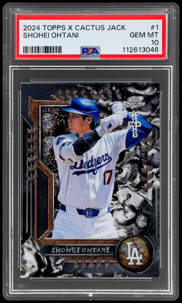 2024 Topps Cosmic Chrome X Cactus Jack Shohei Ohtani PSA 10