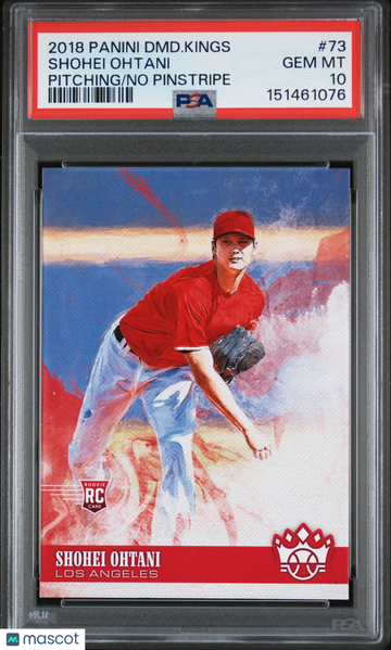 2018 Panini Diamond Kings Shohei Ohtani #73 Pitching No Pinstripe PSA 10