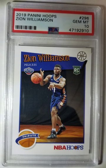 2019 Zion Williamson Hoops tribute #296 PSA 10 (Ships from Canada)