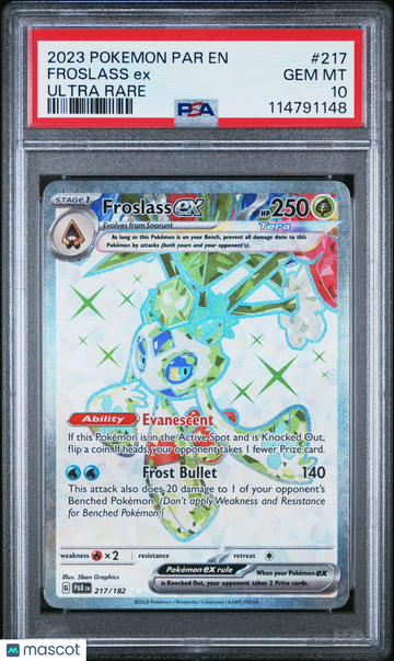 2023 Pokemon Par EN-Paradox Rift Froslass EX Ultra Rare PSA 10 #217