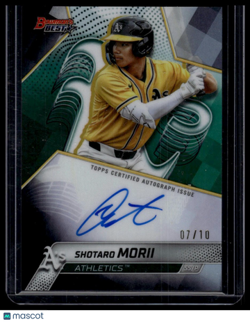 2025 Bowman's Best Shotaro Morii #B25-SM Best of 2025 Autographs Black Refractors SN AU
