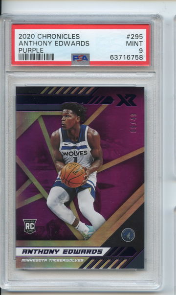 Anthony Edwards 2020 /49 Purple XR Chronicles Rookie RC SP Total Pop 2