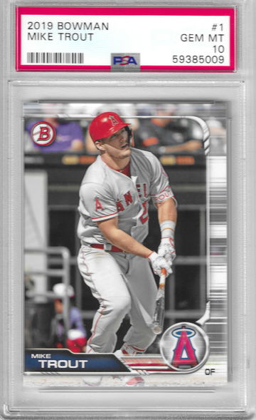 2019 Bowman Mike Trout PSA 10