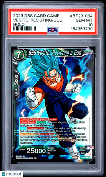2023 Dragon Ball Super Card Game Series 23 Perfect Combination Vegito, Resisting Holo PSA 10 #BT23-084
