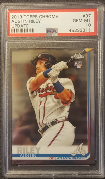 2019 Topps Chrome Update Austin Riley Rookie PSA 10 Atlanta Braves