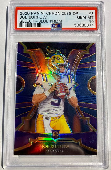 2020 Chronicles DP Joe Burrow Select Blue Prizm # 3