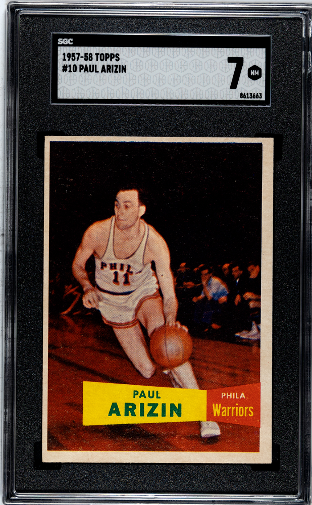1957 Topps Basketball Paul Arizin ROOKIE #10 SGC 7 NRMT