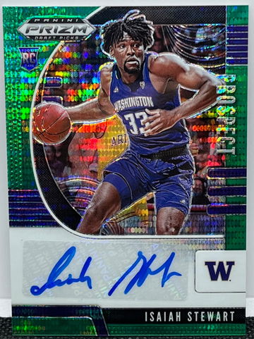 2020 - 2021 Prizm Draft Picks Isaiah Stewart Prospect Autographs #PA-IS GREEN PULSAR AUTO /25