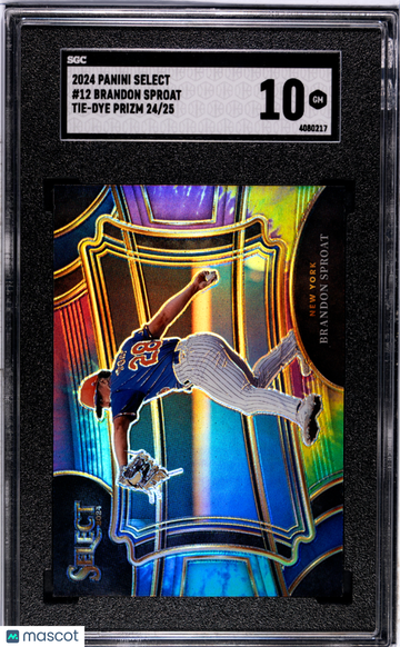 2024 Panini Select Brandon Sproat #12 Tie Dye Prizm SGC 10