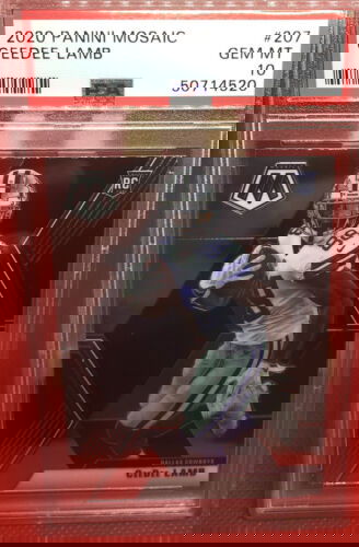 2020 Panini Mosaic #207 Ceedee Lamb RC PSA 10... Rookie Card!