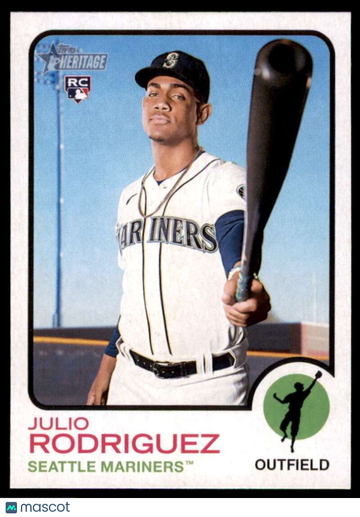2022 Topps Heritage High Number Julio Rodriguez #700 Rookie Seattle Mariners