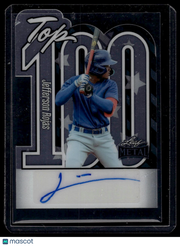 2025 Leaf Metal Jefferson Rojas #T-JR1 Top 100 Lite Brite Silver SN AU