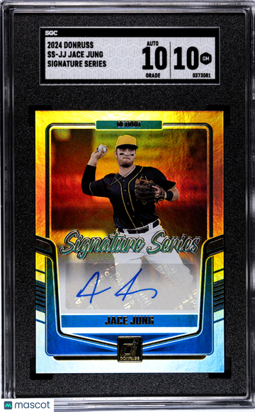 2024 Donruss Jace Jung #SS-JJ SIG. Series SGC 10 Auto 10