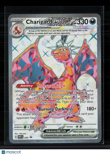 Pokemon Trading Card 2023 Scarlet & Violet Charizard EX Holo Black Star Promo SVP EN 056