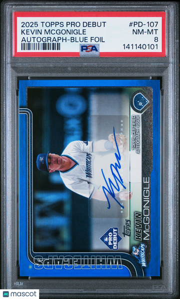 2025 Topps Pro Debut Kevin Mcgonigle #107 Autograph Blue Foil /150 PSA 8