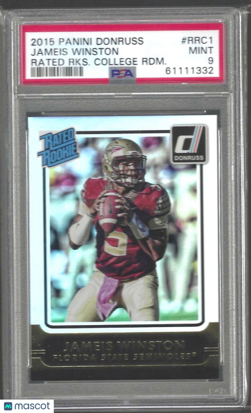 2015 Panini Donruss Rated Rookies College Redemption Jameis Winston #RRC1 RKS. RDM. PSA 9