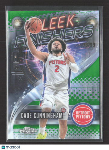 2025 Topps Chrome Sleek Finishers Cade Cunningham #SF-14 Green /99